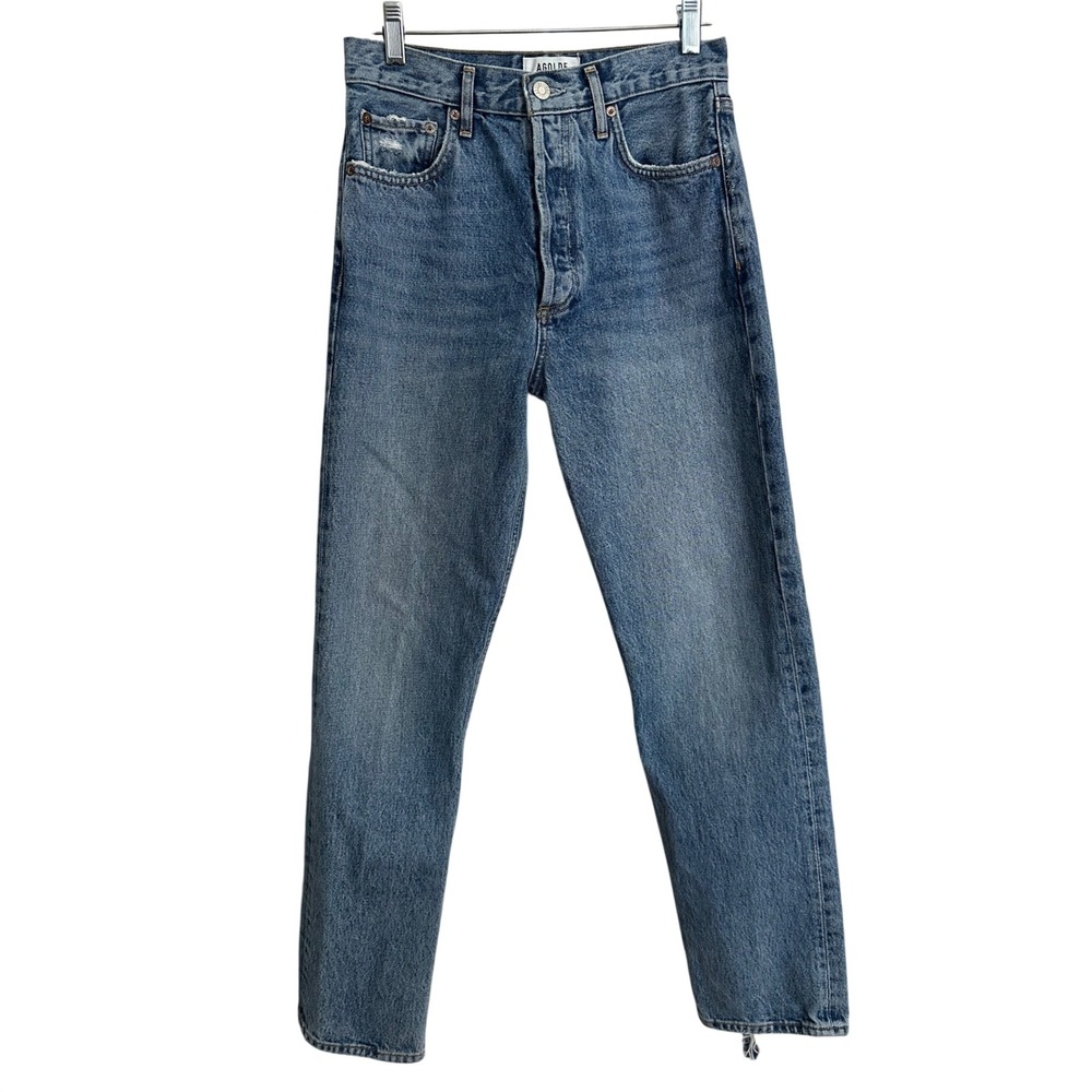 AGOLDE 90's Pinch Waist High Rise Straight Leg Jeans‎ Medium Wash Blue 26